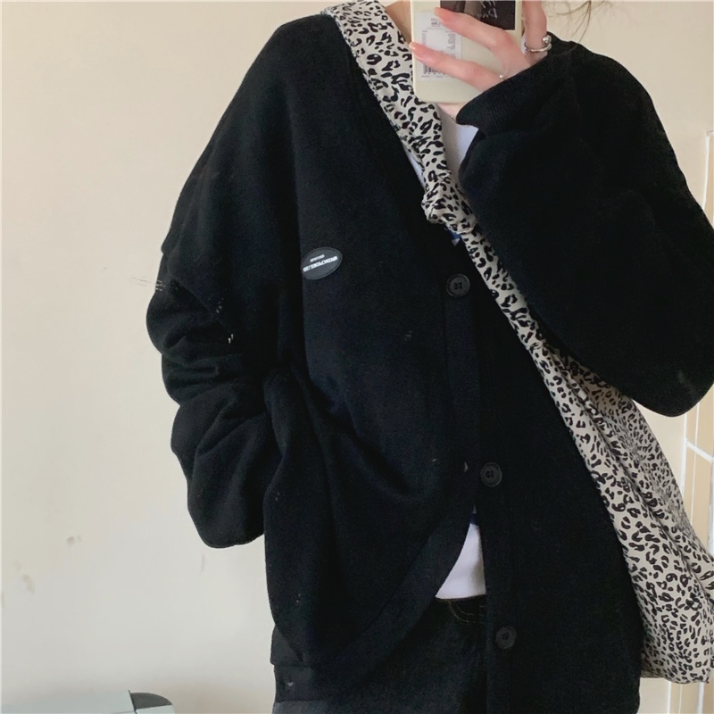 áo khoác cardigan dáng rộng pha nỉ dày dặn phong các hàn quốc cho mùa đông giá rẻ | BigBuy360 - bigbuy360.vn