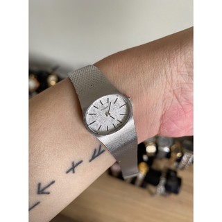 ĐỒNG HỒ NỮ DÂY LỤA ORIENT CƠ CÓT BỌC VÀNG TRẮNG MÁY NHẬT.