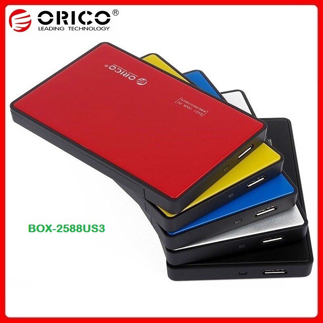 Hộp Đựng Ổ Cứng Di Động 2.5inch/USB3.0 ORICO - 2588US3 (Dùng cho cả SSD/HDD) Nhựa Cứng - Hàng Chính Hãng | WebRaoVat - webraovat.net.vn