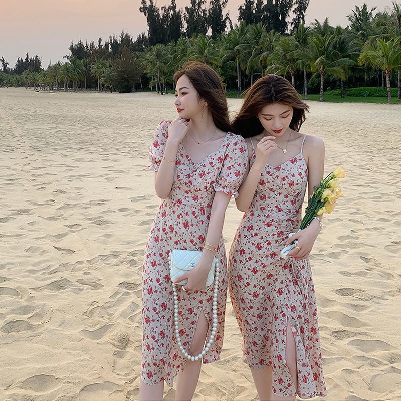 Đầm Hoa Thời Trang Mùa Hè Hàn Quốc Lãng Mạn Cho Nữ