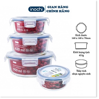 [Tặng Quà]Hộp Thuỷ Tinh Đựng Thực Phẩm Nikko INOCHI Đựng Đồ Ăn Thức Ăn Bảo Quản Thực Phẩm