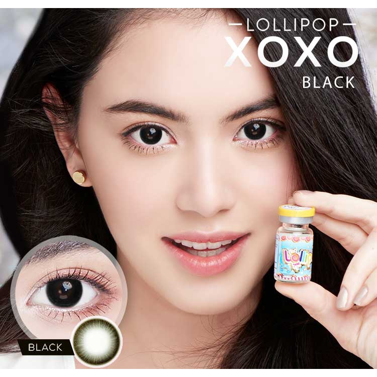 Kính áp tròng Xoxo Black - Lens cận từ 0 - 10 độ