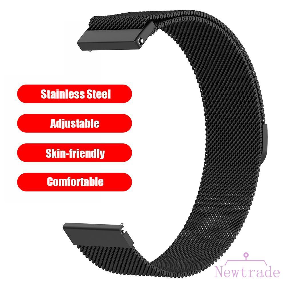 Magnetic Loop 22mm Stainless Steel Watch Band for Galaxy Watch Active 2