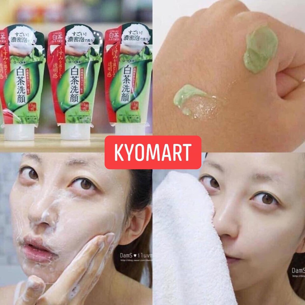 Sữa rửa mặt trà xanh SHIROCHASOU ROHTO Nhật Bản
