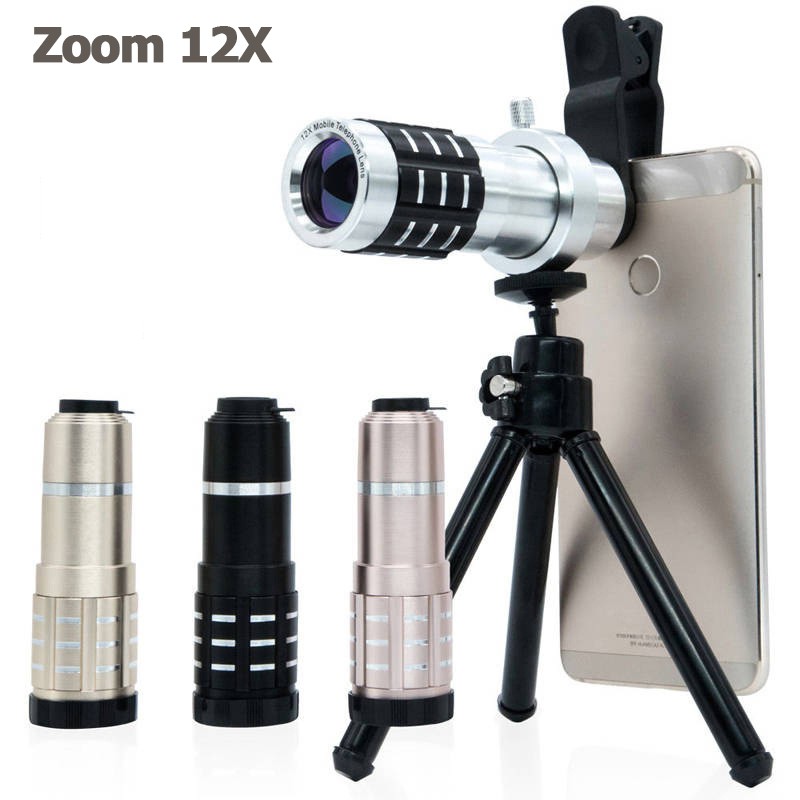 Ống kính Zoom xa 12x Mobile Telephoto Lens cho điện thoại.