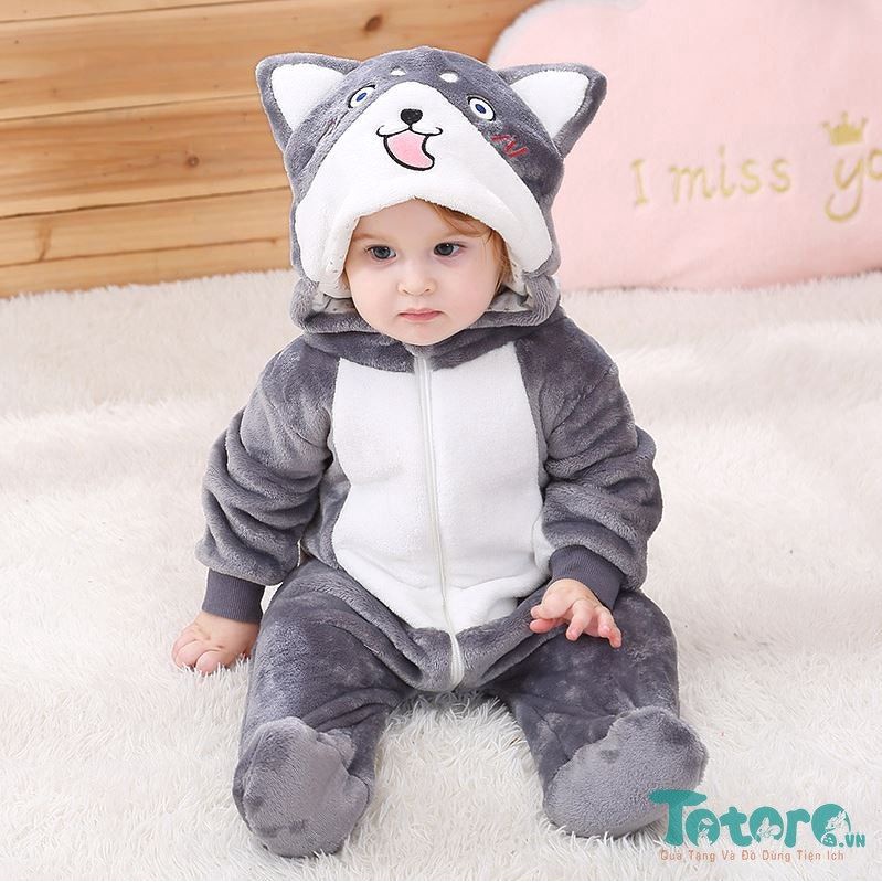 Bộ đồ liền thân em bé đa dạng họa tiết nhân vật hoạt hình dễ thương (lẻ size)