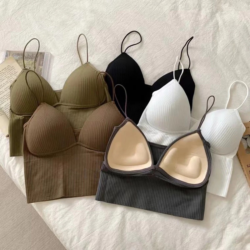 Áo Bra / Áo Ống Không Tay Có Mút Ngực Chất Liệu Nylon Thời Trang Quyến Rũ Cho Nữ