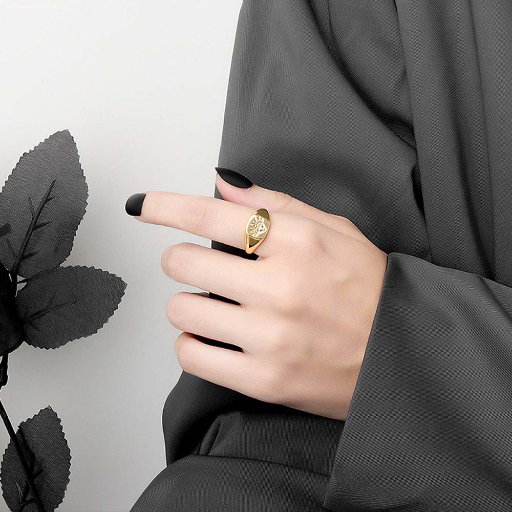 Nhẫn đeo tay kim loại đính đá phong cách âu mỹ cho nữ