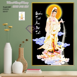 Tranh đính đá phật quan âm đứng d9201 50*70 cm