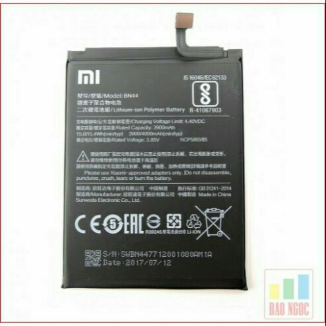 Pin Xiaomi Redmi 5 Plus ( Xiaomi BN44 ) _ BH 3 thang