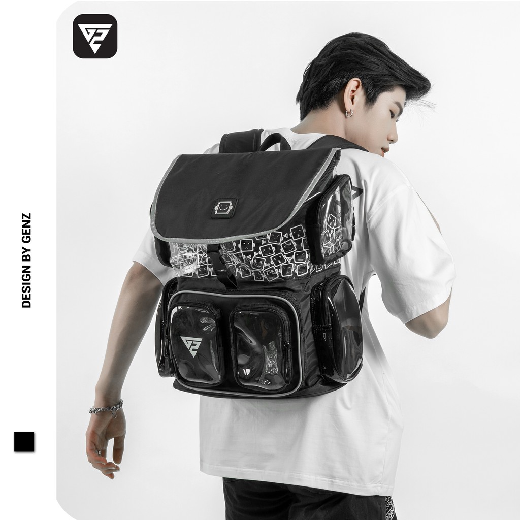 [Mã BMLT100 giảm đến 100K đơn 499K] Balo Backpack Ulzzang GENZ siêu ngầu dành cho thế hệ Z GTB02