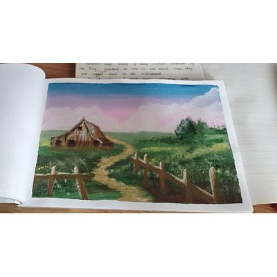 Sổ Canvas Pad Mont Marte - Canvas dạng sổ Vẽ Acrylic Sơn Dầu Gouache