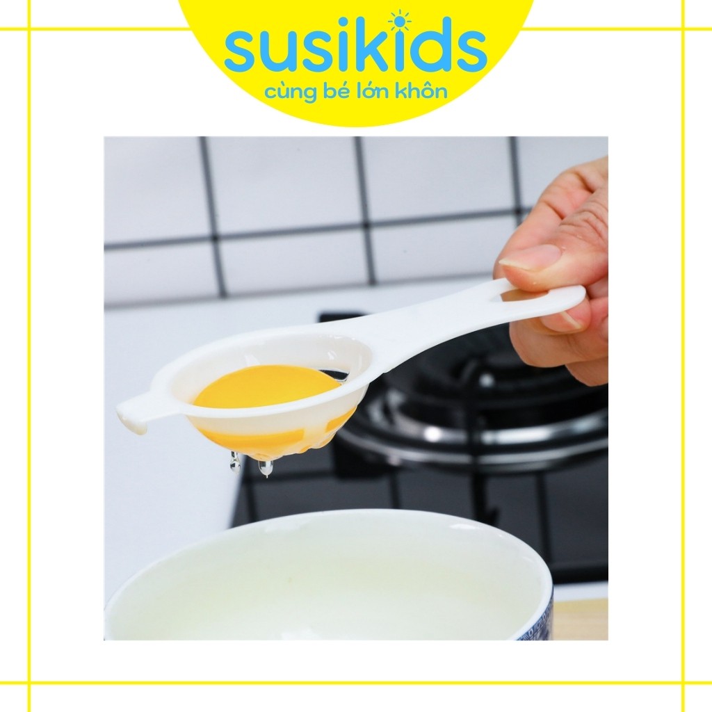 Dụng cụ tách lòng đỏ trứng làm bánh nấu đồ ăn dặm nhỏ gọn cao cấp -Susikids