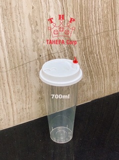Ly trà sữa dày nắp tim 700ml (70bộ)
