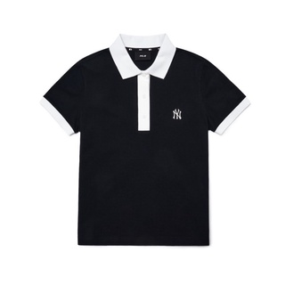 Áo Polo MLB đen trắng, full tag, Áo polo nam nữ