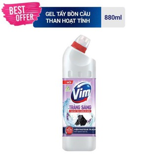 GEL Tẩy Bồn Cầu VIM Trắng Sáng Than Hoạt Tính 880ml