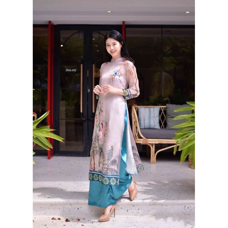 áo dài cách tân hồng đẹp xả kho