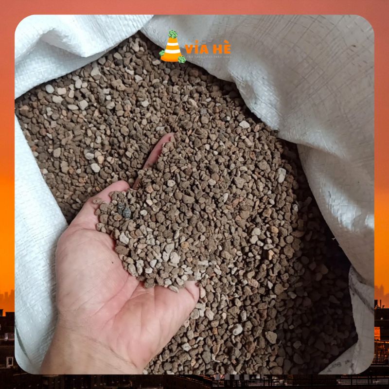 Đá bọt pumice trồng lan sen đá kiễng lá 3-6mm indo túi 1kg