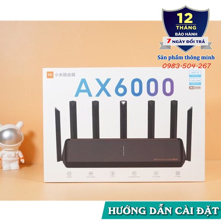 Bộ phát Wifi Router Xiaomi AX6000 AIoT hỗ trợ - Wifi 6E nhanh nhất hiện nay - Mesh - 248 thiết bị