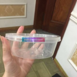 Hũ /Hộp tròn dẹp 250ml đựng Slime, hoặc đóng gói thức ăn chắc chắn