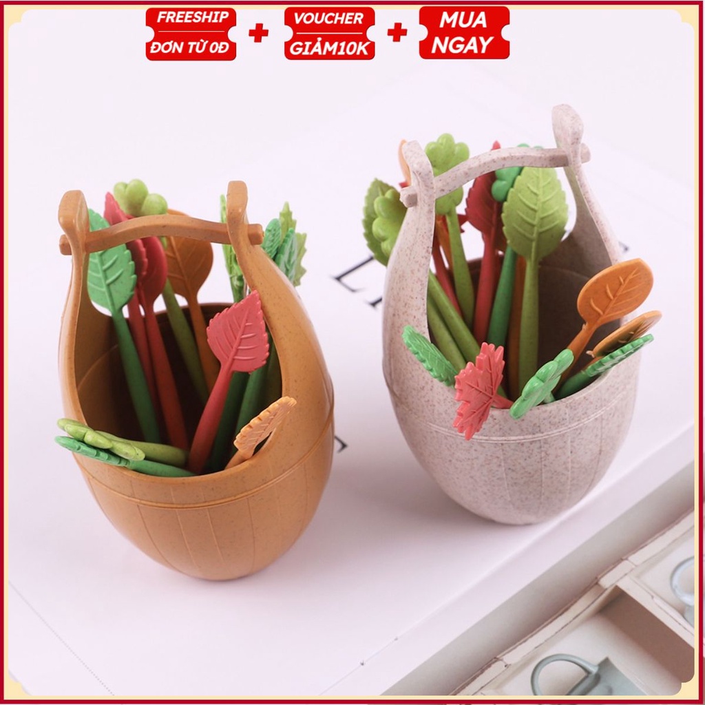 PVN36178 Set 16 dĩa ăn hoa quả kèm hộp T2