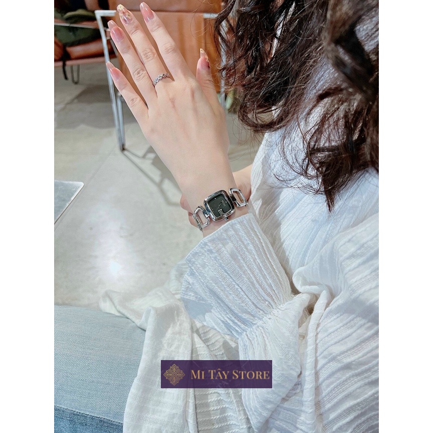 Đồng hồ nữ Gucci đeo tay size 26mm phong cách nhẹ nhàng chống nước 3ATM chống trầy máy Nhật cao cấp | MI TÂY 56T586M1380