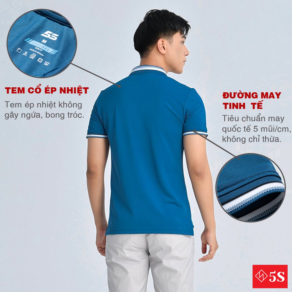 [ MUA 2 GIẢM 30K] Áo Thun Nam Polo Có Cổ Tay Ngắn 5S, Phom Dáng Trẻ Trung, Sang Trọng, Lịch Sự (APC21015) | BigBuy360 - bigbuy360.vn