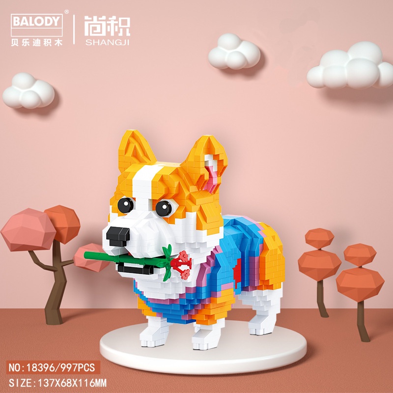 Đồ Chơi Lắp Ráp Hình Thú Cưng Dễ Thương Cho Bé 18391-18396