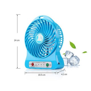 Quạt mini 3 tốc độ gió cổng sạc usb