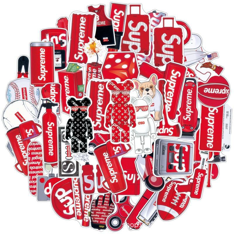 Bộ 50 hình dán Supreme cỡ vừa