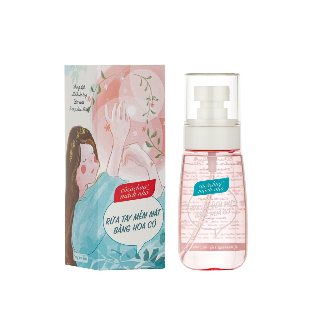 Xịt Rửa Tay Hữu Cơ 90ml Hương Hoa Cỏ Mềm Mát An Toàn Cho Em Bé Và Trẻ Nhỏ