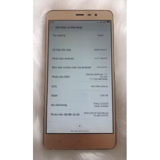 Điện Thoại Xiaomi Redmi Note 3 3GB RAM Cũ