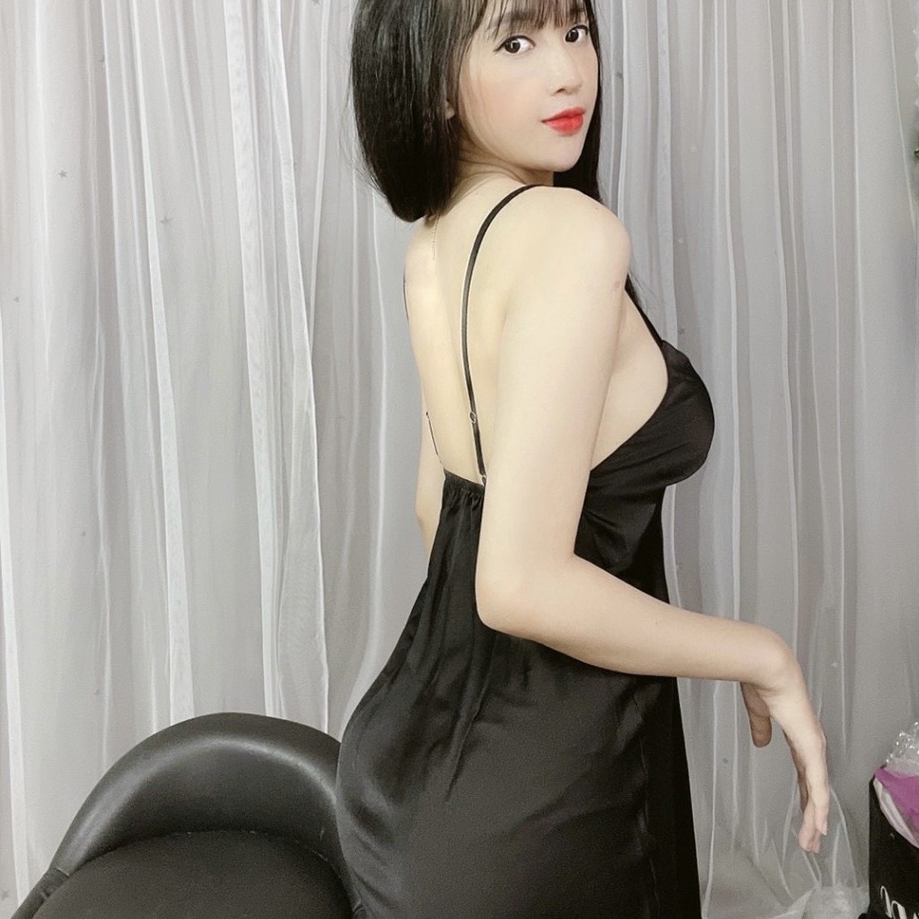 Đầm ngủ sexy gợi cảm💫 FREE SHIP 💫Đầm ngủ 2 dây lụa satin, có mút tháo rời, 5 màu quyến rủ D9 | BigBuy360 - bigbuy360.vn