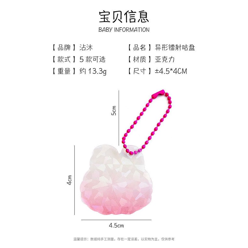 Chìa khóa acrylic nhiều màu sắc.