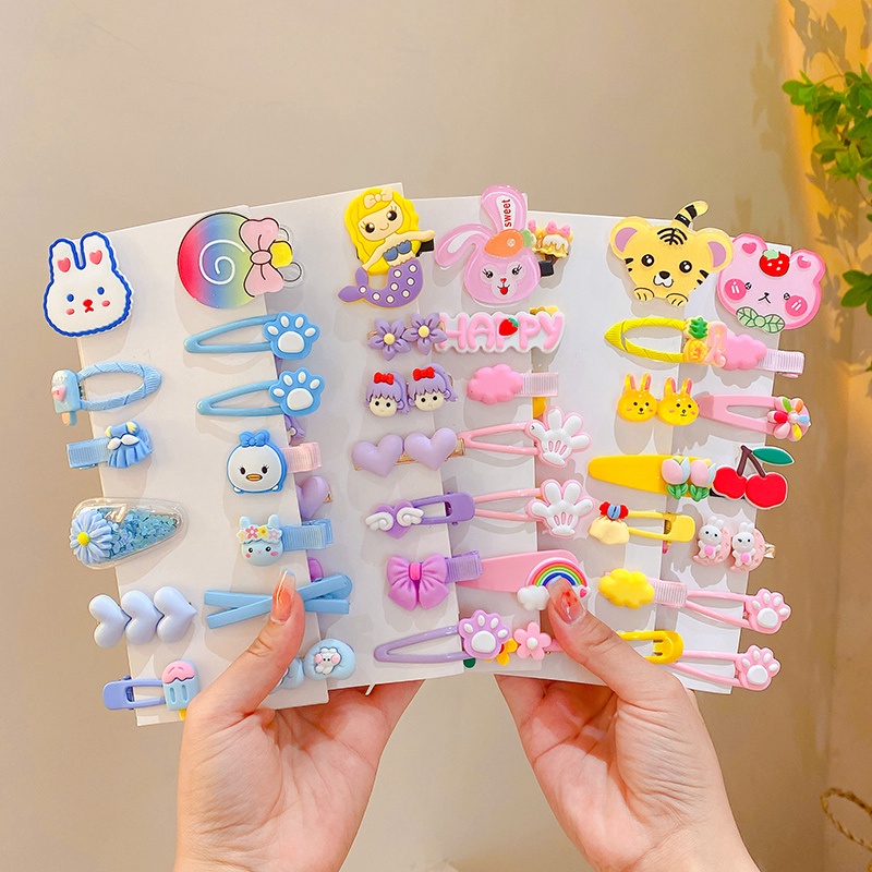 Set 14 Kẹp Tóc Hình Mèo Dễ Thương Cho Bé Gái