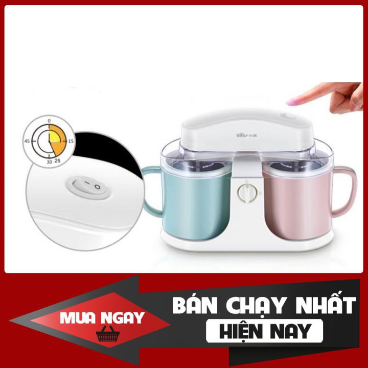 Máy làm kem [ GIÁ CỰC SỐC] Máy làm kem  mini 2 ngăn Bear BQL-A10E1