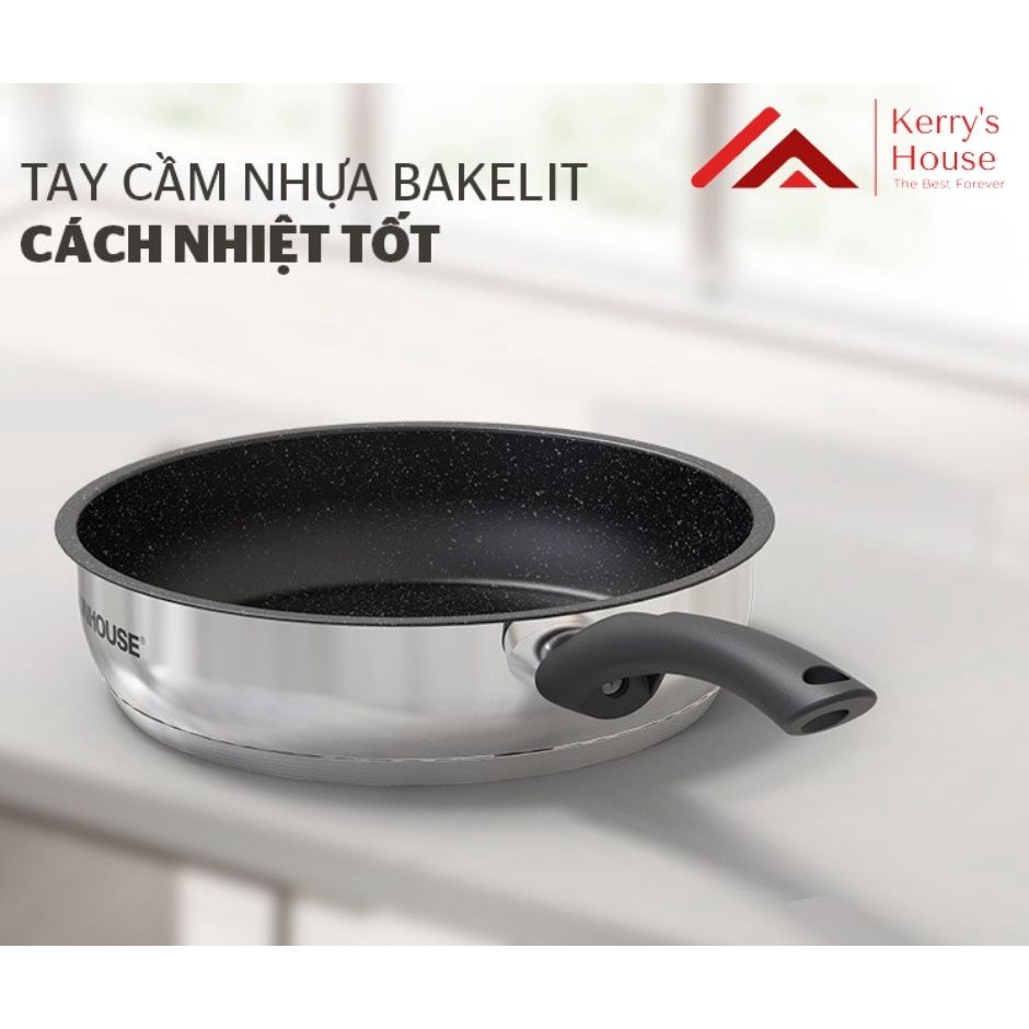 CHẢO CẠN INOX 5 ĐÁY SUNHOUSE IN16M4