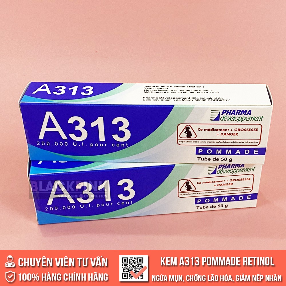 Kem A313 Retinol Pháp Pommade Cream 50g - Làm mờ thâm nám, trẻ hóa da, giảm mụn, các đốm nâu và sẹo do mụn | BigBuy360 - bigbuy360.vn
