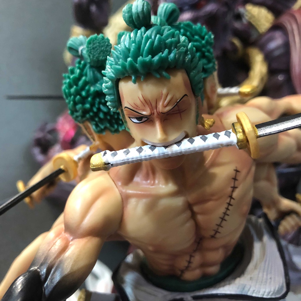 Mô hình Zoro Quỷ thần Asura Kyutoryu chín kiếm ba đầu 52 cm
