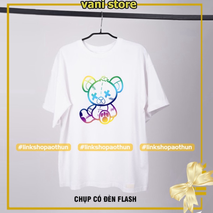 [Tặng Quà] Áo thun GẤU cute XX phản quang 7 màu unisex ( Đen, Trắng) . | BigBuy360 - bigbuy360.vn