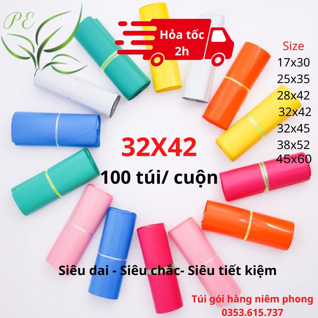 Túi gói hàng niêm phong tự dính size 32x42 siêu rẻ