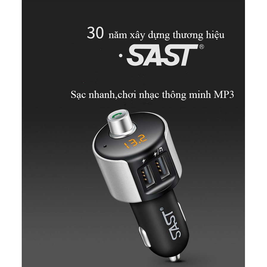 Tẩu sạc oto, xe hơi USB cao cấp SAST AY-T56 (đa chức năng)