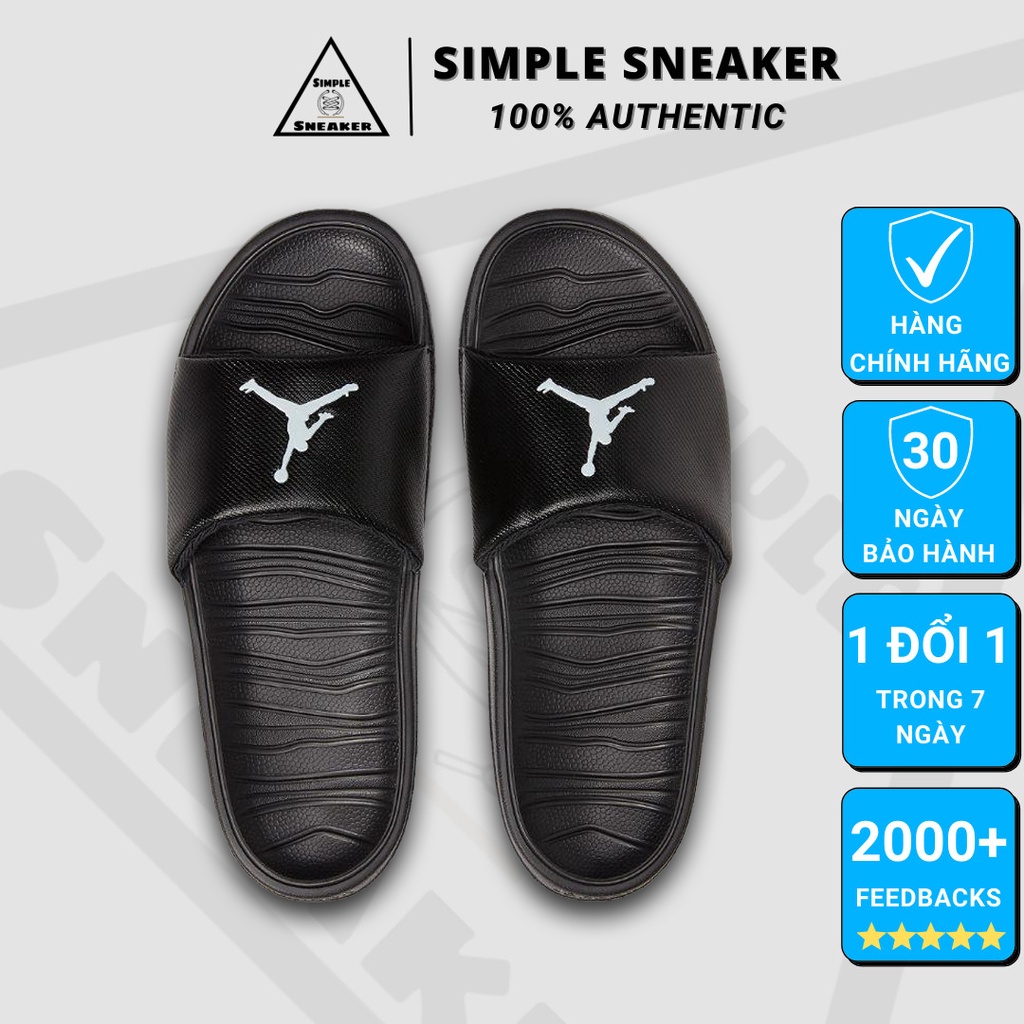 Dép Nike Jordan Chính Hãng FREESHIP Dép Jordan Break Slides Black White  [AR6374 010] - Simple Sneaker