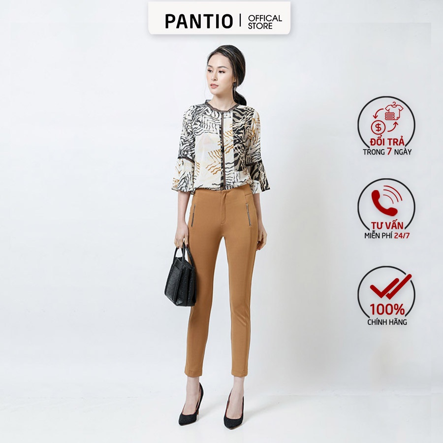 Quần dài nữ dáng ôm khoá hai bên FQD9443 - PANTIO