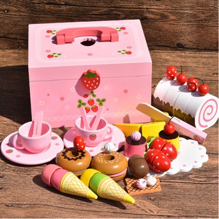 Bộ tiệc trà dâu tây mother garden hàng xuất nhật