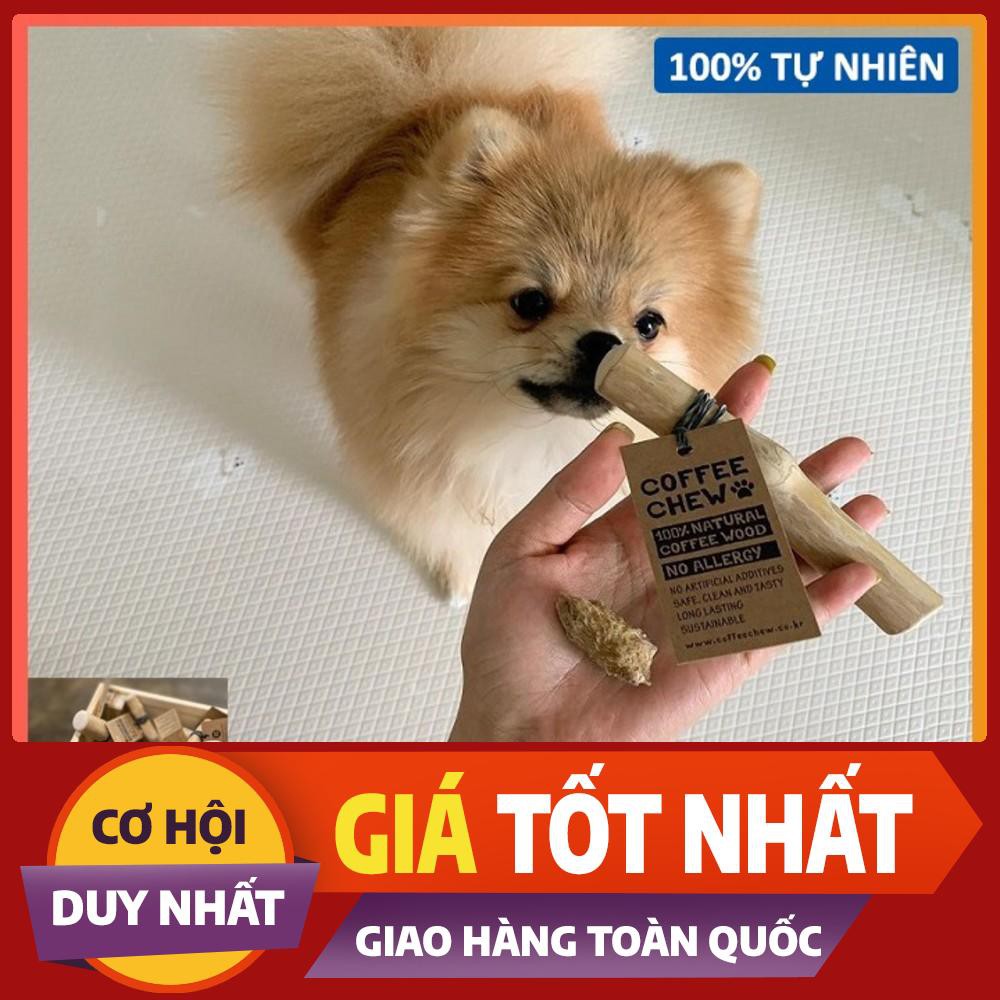 Xương chó gặm xương chó đồ chơi thanh gỗ cà phê tự nhiên coffe wood dành cho chó mèo chơi nhai gặm