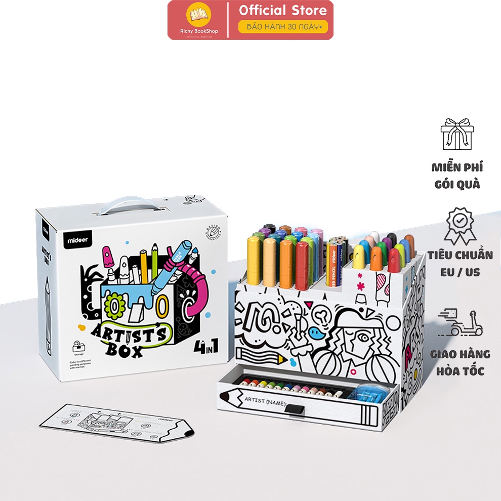 Bộ Màu Hữu Cơ MIDEER Artist's Box 4 in 1