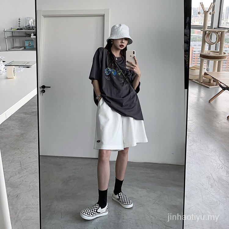 Quần Short Thể Thao Ống Rộng Lưng Cao Co Giãn Thời Trang Mùa Hè Cho Nữ 2021 | BigBuy360 - bigbuy360.vn