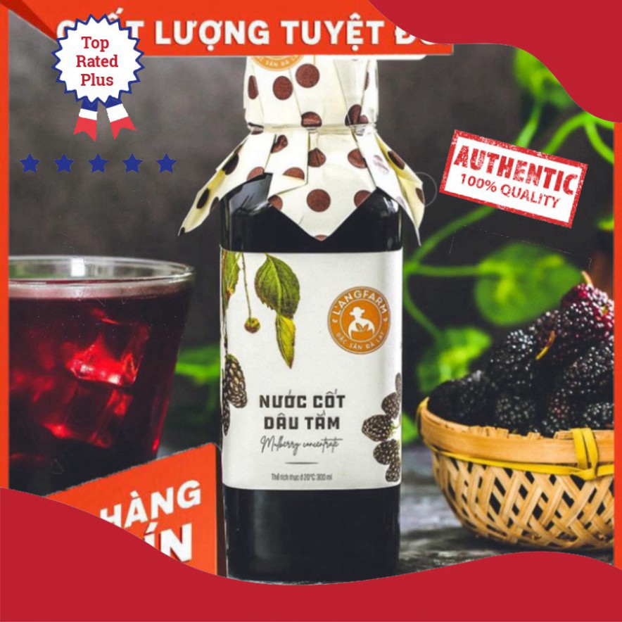 L'angfarm | Nước cốt dâu tằm chai 250ml vệ sinh an toàn thực phẩm ,chế biến từ trái cây tươi ngon.