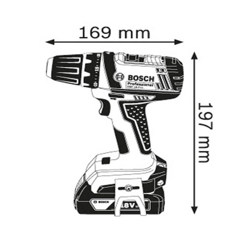 BN. Khoan pin vặn vít 3 chức năng Bosch GSB 18-2-LI